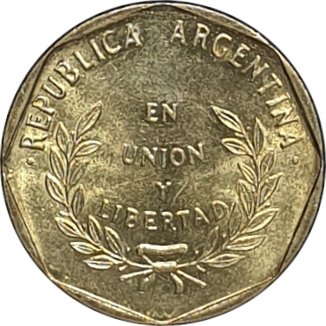 1 centavo - Union - Brass