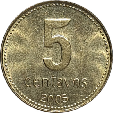 5 centavos - Sun - Cupro-aluminium