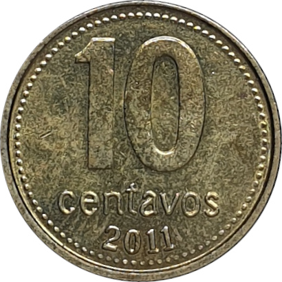 10 centavos - Armoiries - Brass plate