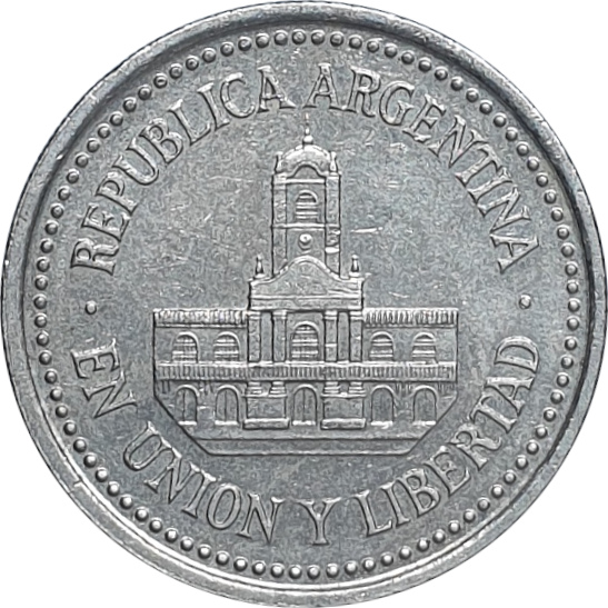 25 centavos - Hôtel de ville de Buenos Aires - Cupronickel