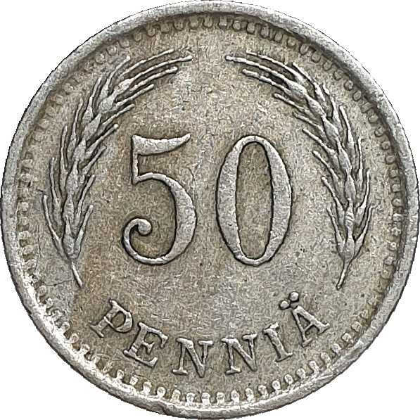 50 pennia - Lion héraldique - Cupronickel