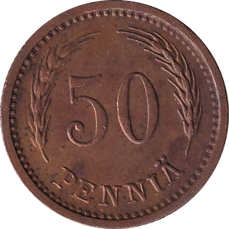 50 pennia - Lion héraldique - Iron