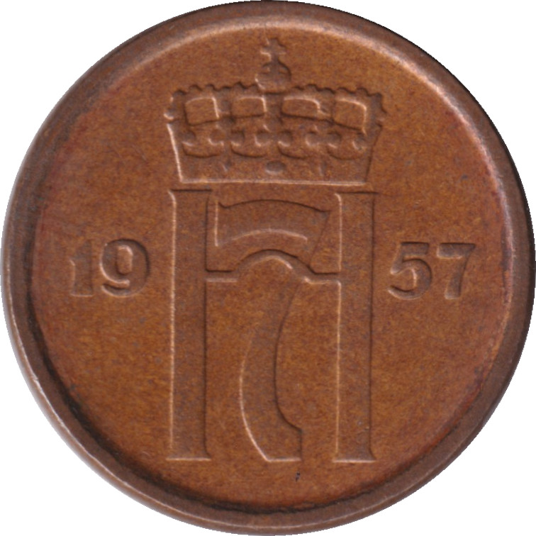 1 ore - Haakon VII - Monogramme - Type 2