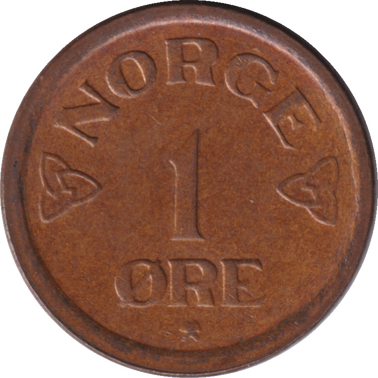 1 ore - Haakon VII - Monogramme - Type 2