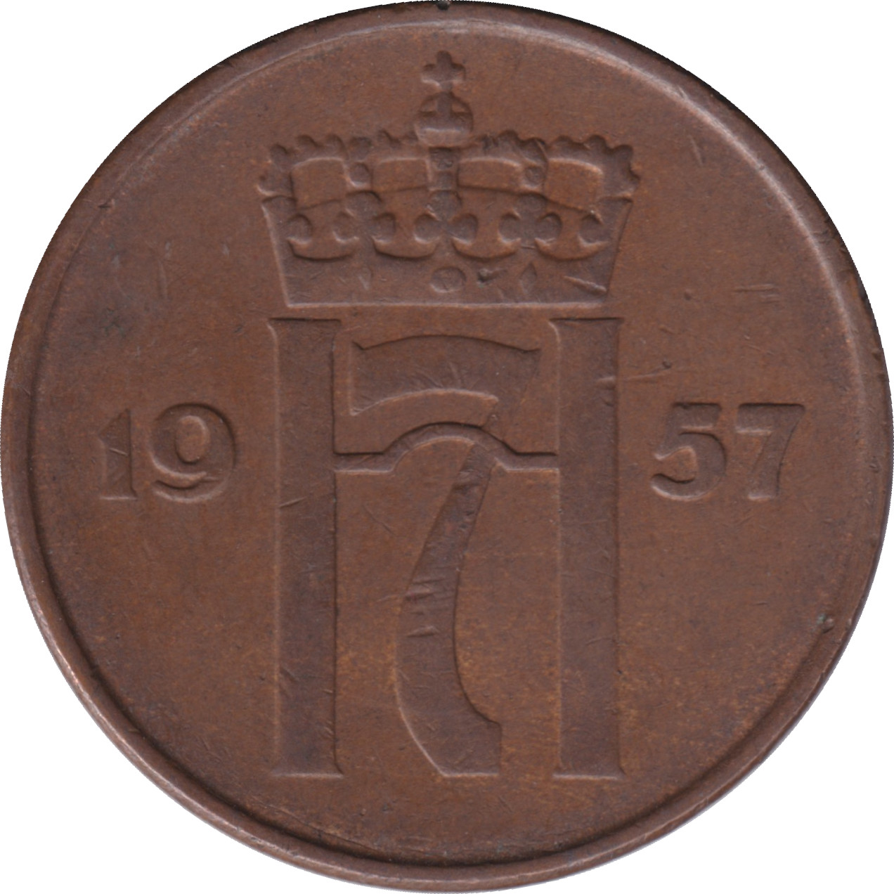 5 ore - Haakon VII - Monogramme - Type 2