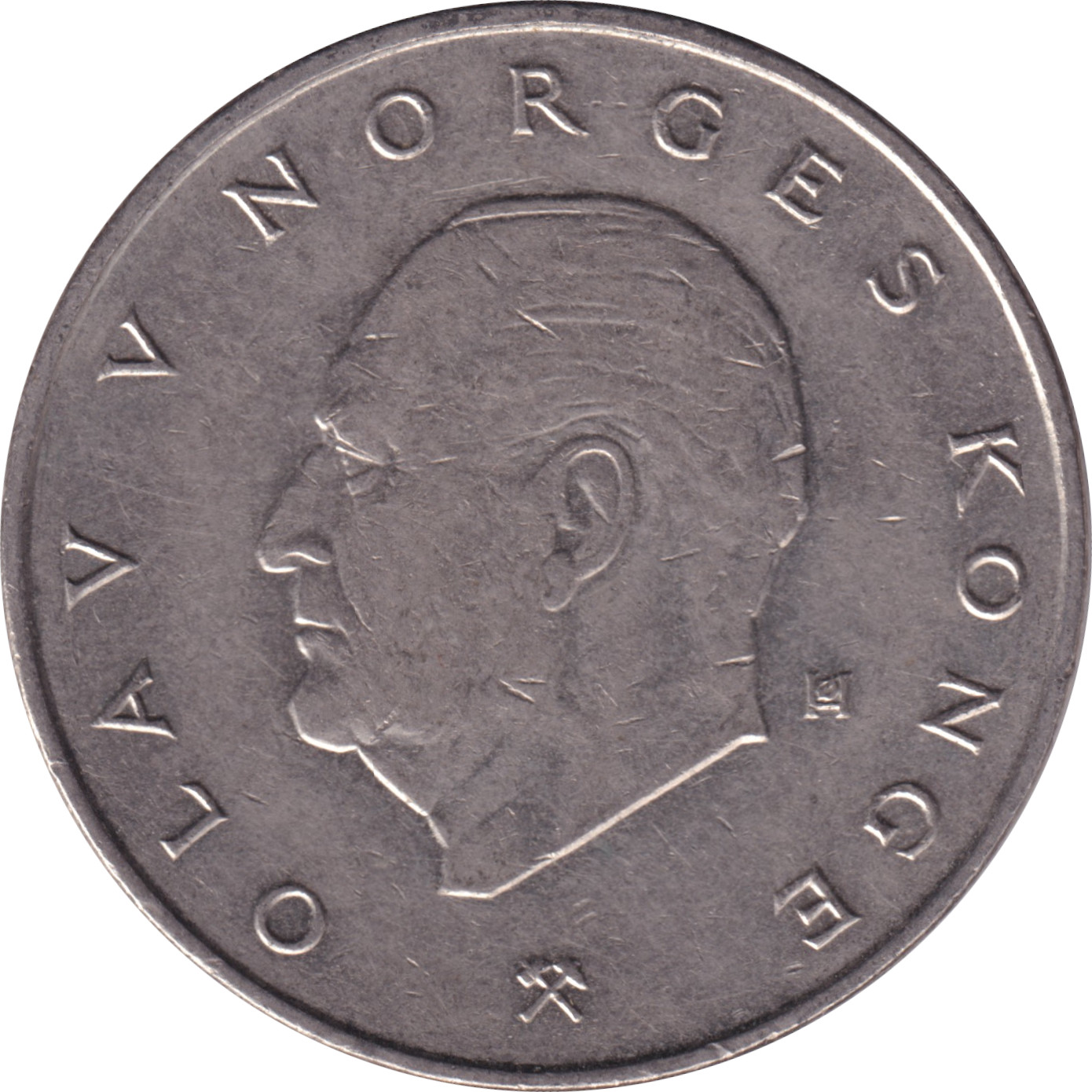 5 kroner - Olaf V - Old head