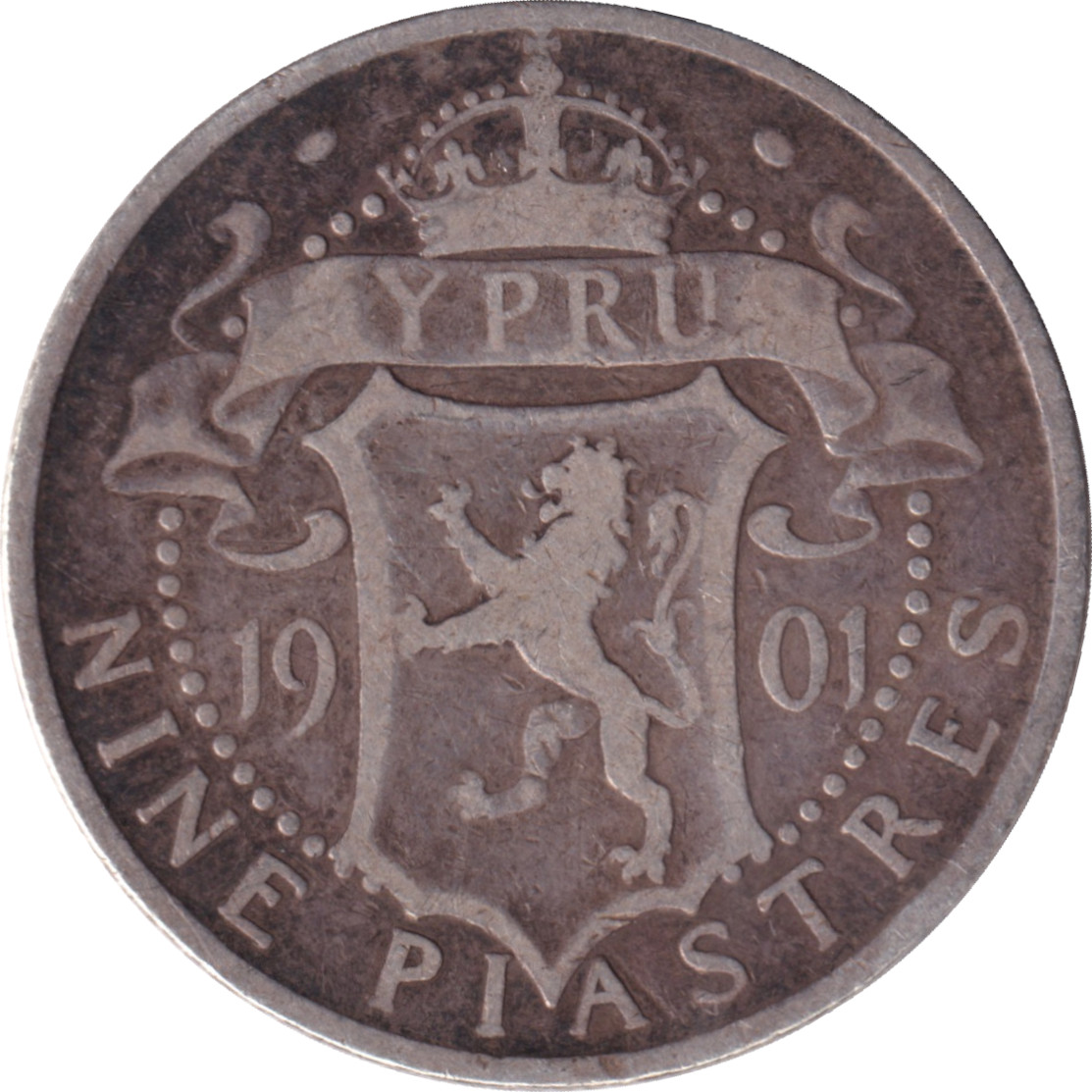 9 piastres argent - Victoria