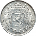 9 piastres argent - Edouard VII