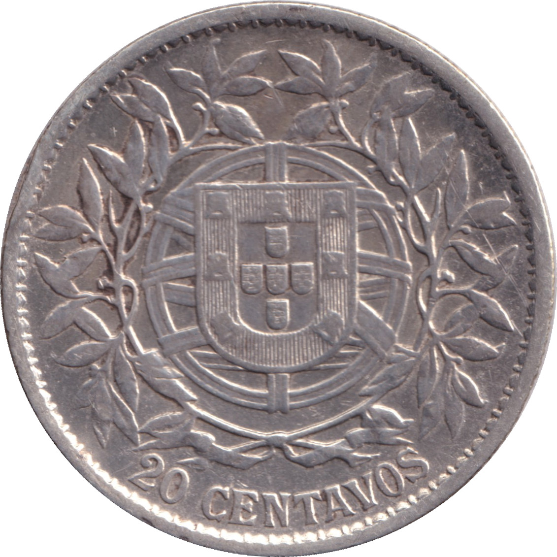 20 centavos argent - Blason portugais