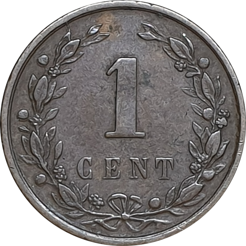 1 cent - Guillaume III - 17 boucliers