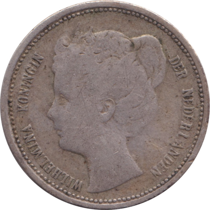 10 cents silver - Wilhelmina I - Petite tête enfantine