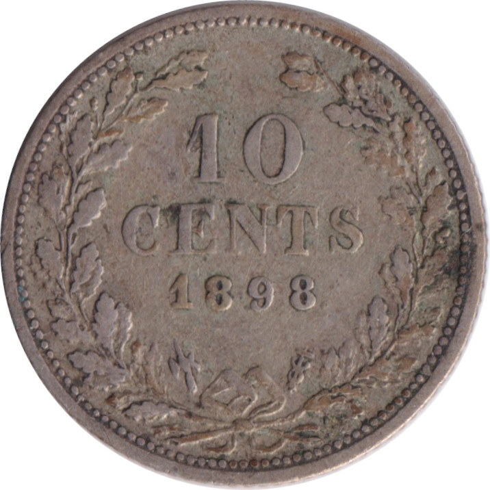 10 cents silver - Wilhelmina I - Petite tête enfantine