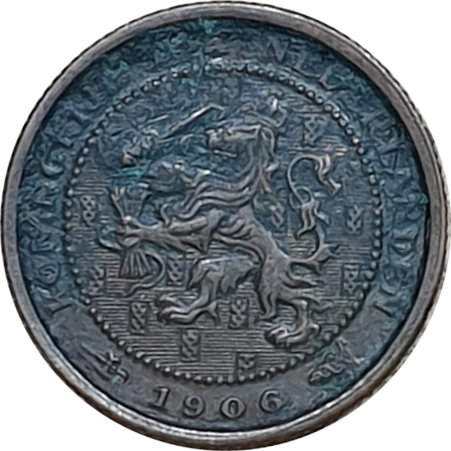 1/2 cent - Wilhelmina I - 15 boucliers