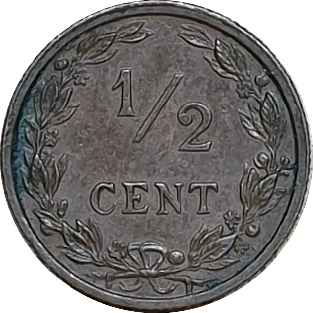 1/2 cent - Wilhelmina I - 15 shields