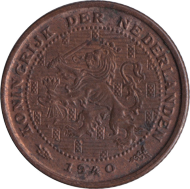 1/2 cent - Wilhelmina I - Grandes branches