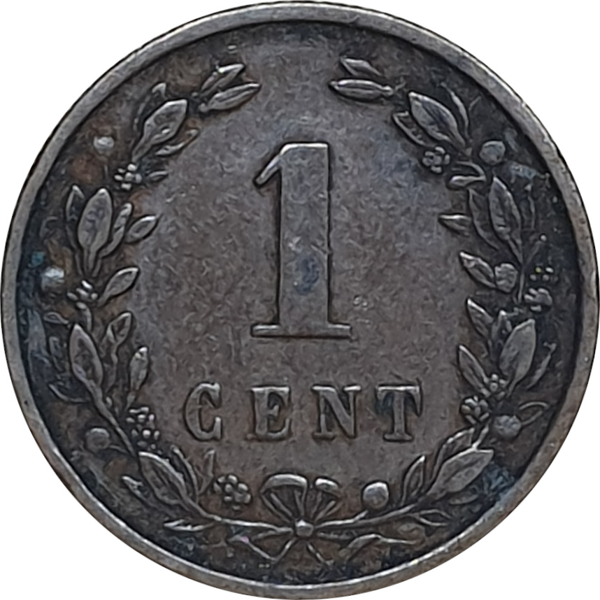 1 cent - Wilhelmina I - 10 shields