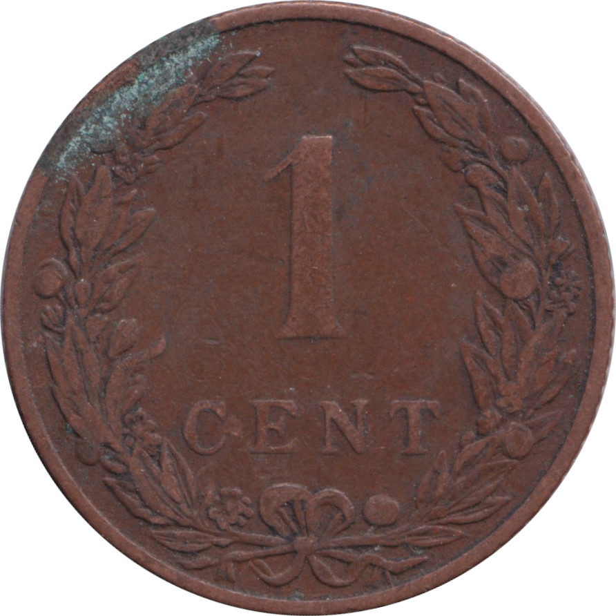 1 cent - Wilhelmina I - 15 boucliers