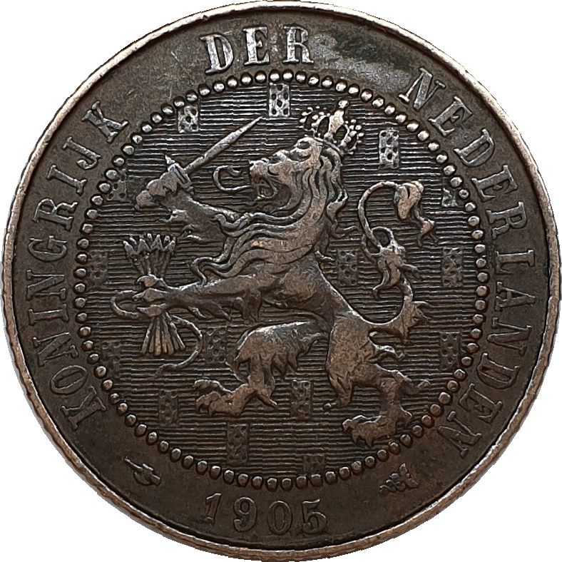 2 1/2 cents - Wilhelmina I - 15 shields