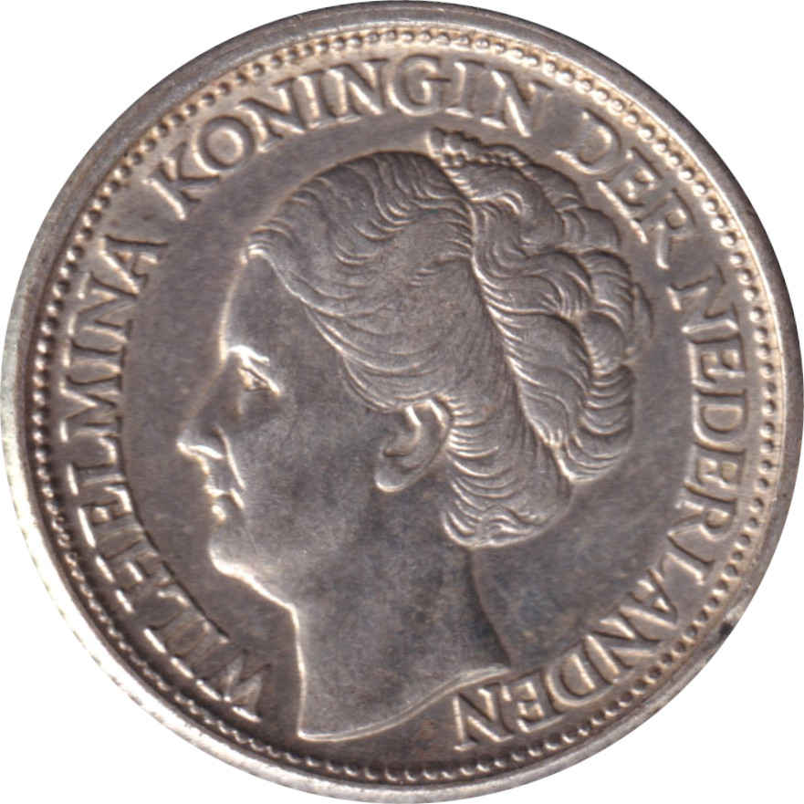 25 cents silver - Wilhelmina I - Mature head