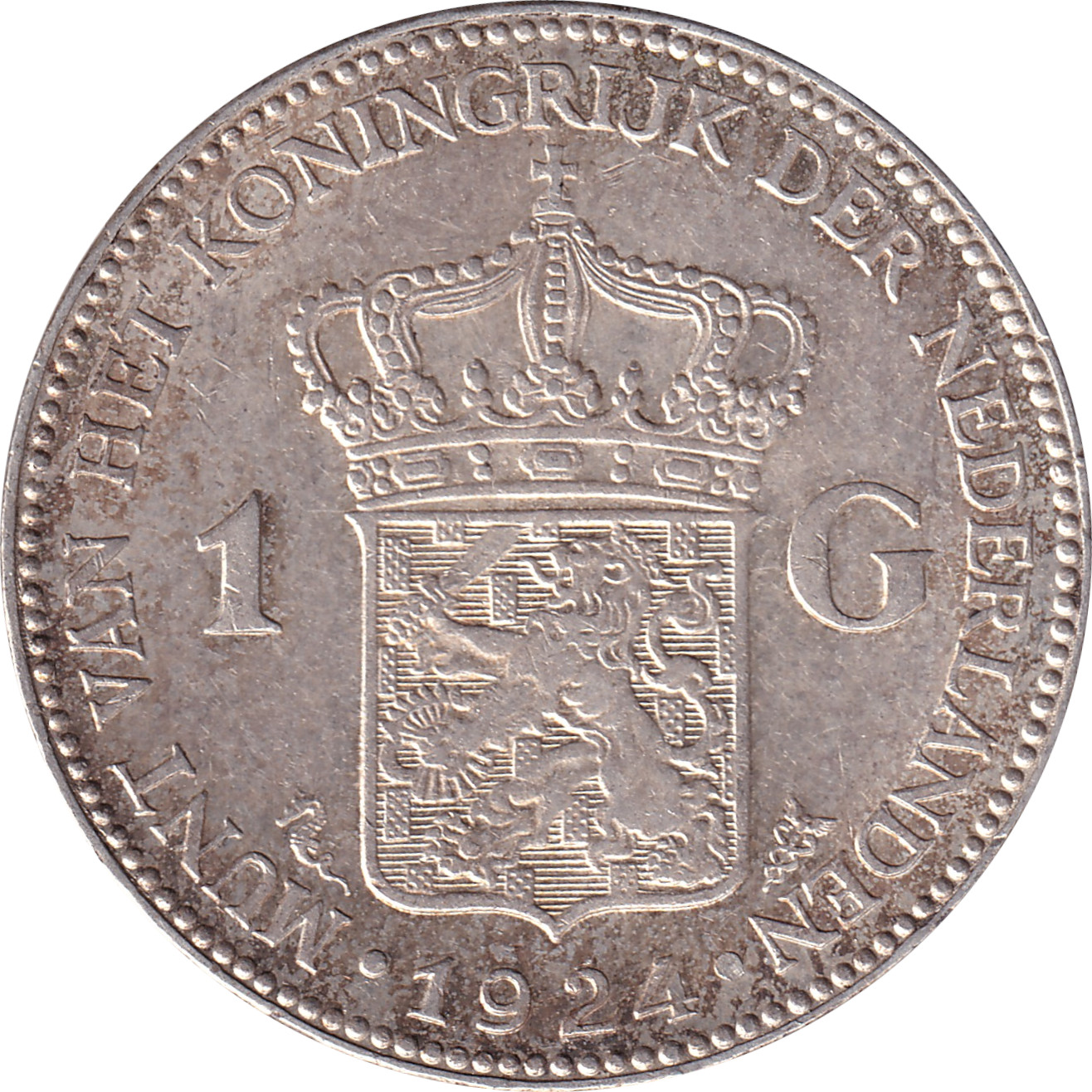 1 gulden silver - Wilhelmina I - Mature head