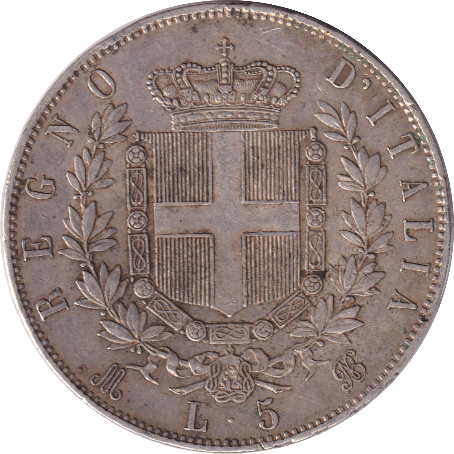 5 lire silver - Victor Emmanuel II