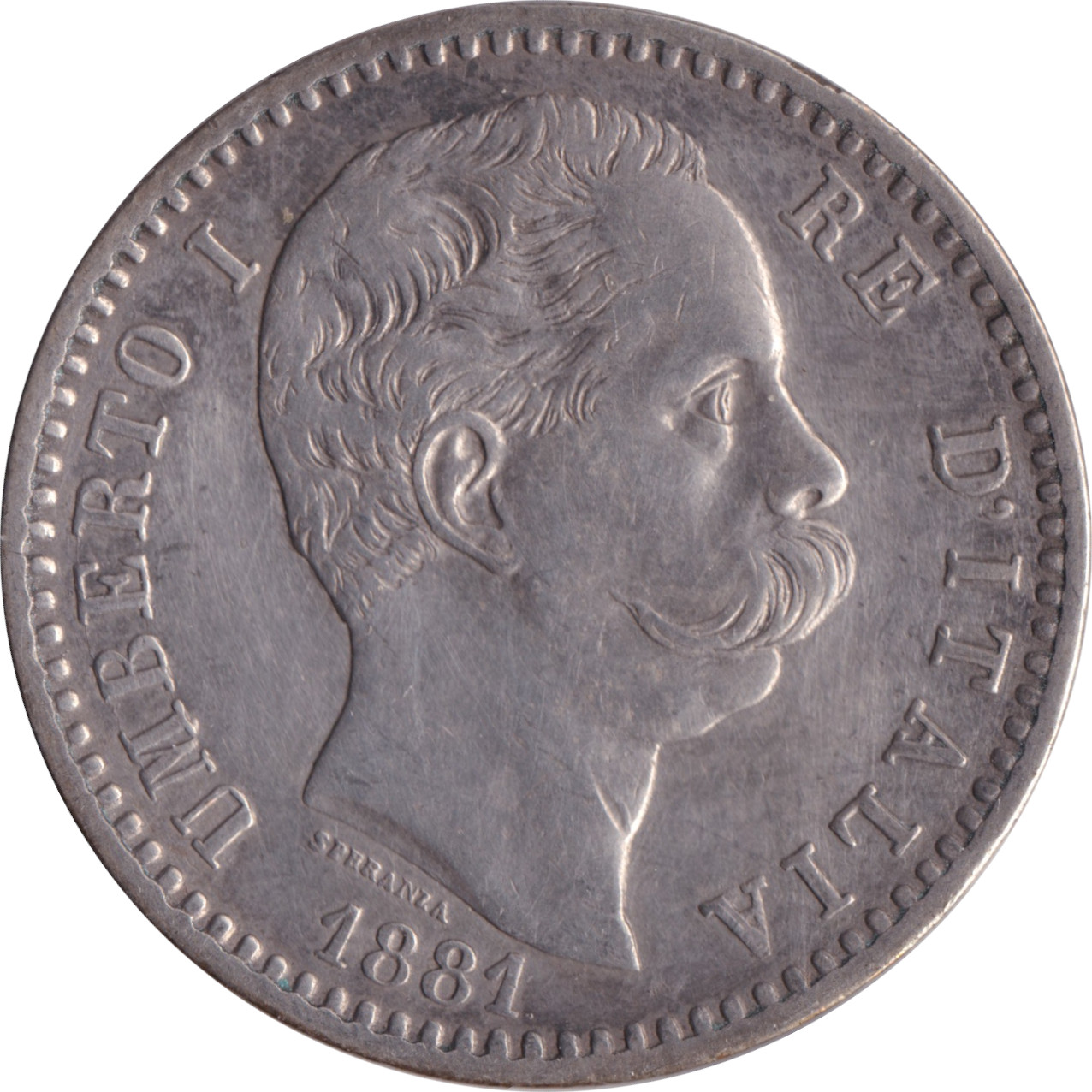 2 lire argent - Umberto I