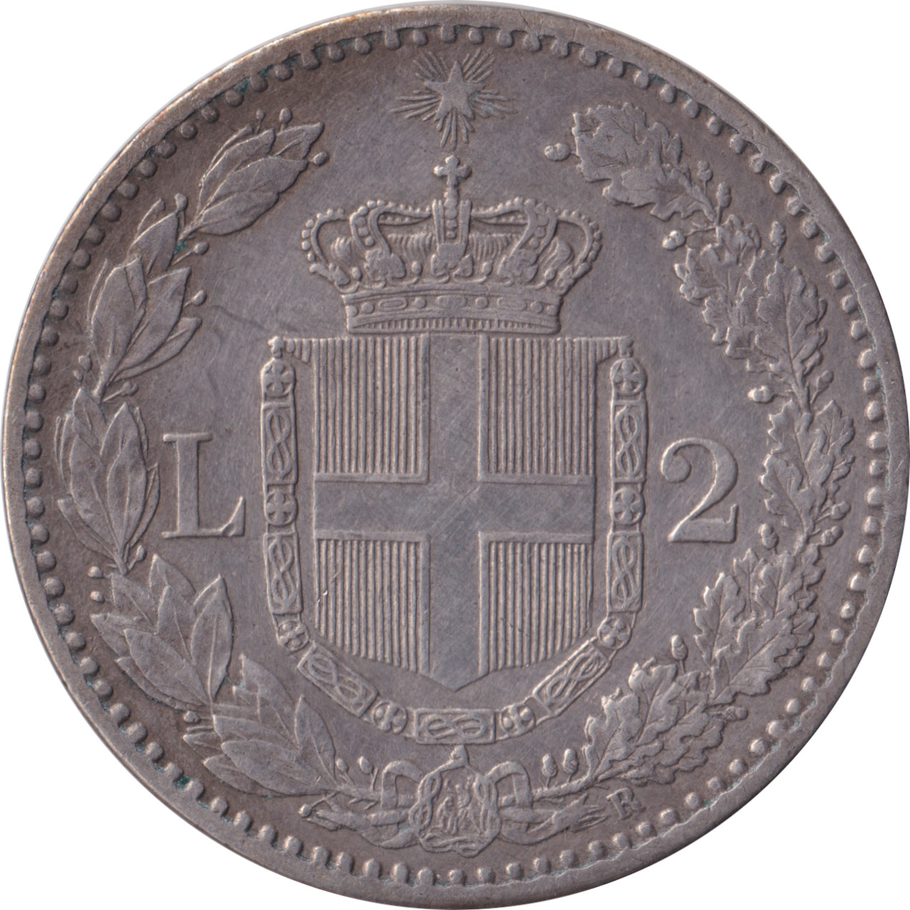 2 lire argent - Umberto I