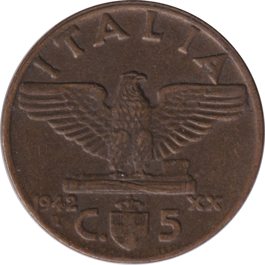 5 centesimi - Victor Emmanuel III - Eagle - Cupro-aluminium