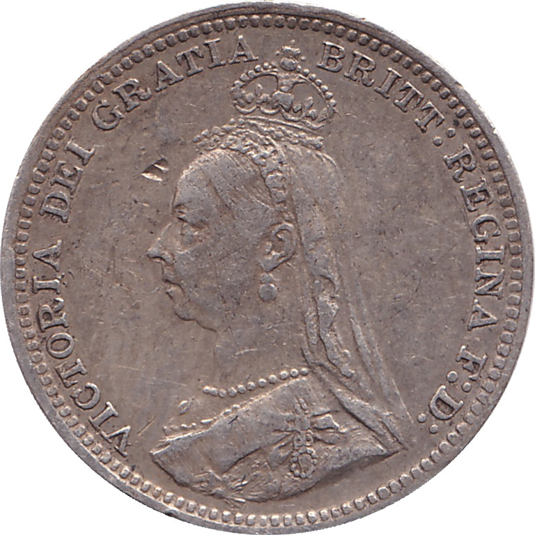 3 pence silver - Victoria - Buste du Jubilé