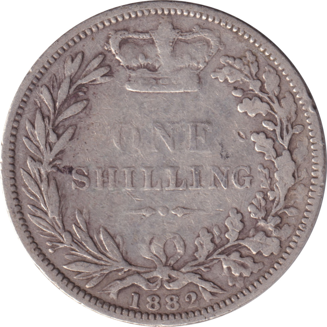 1 shilling silver - Victoria - Young head