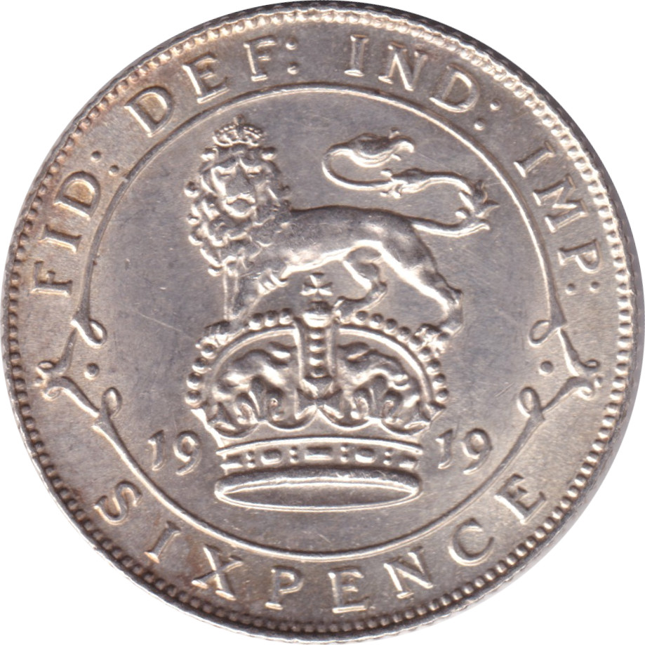 6 pence silver - George V