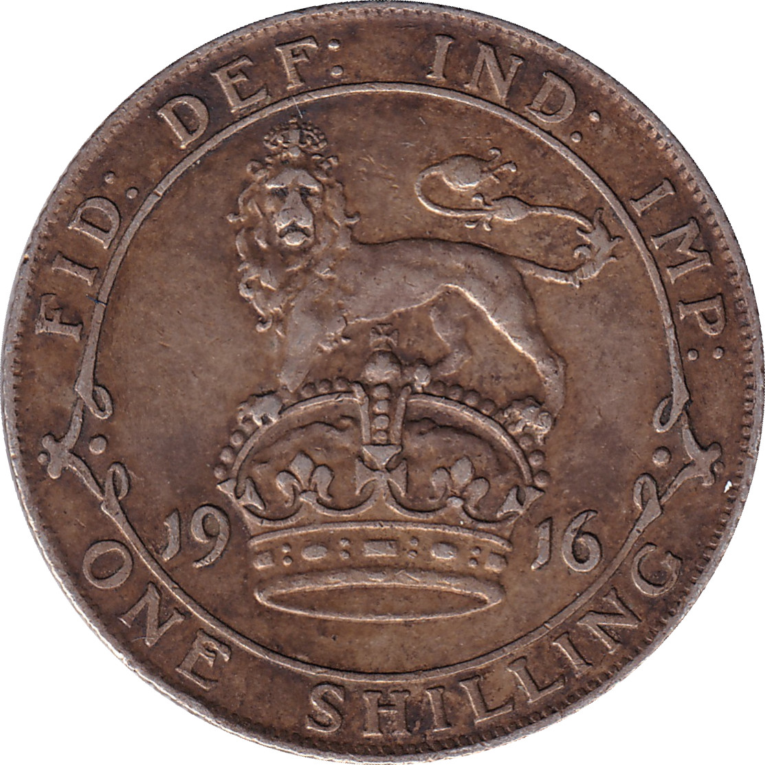 1 shilling silver - George V - Lion et couronne