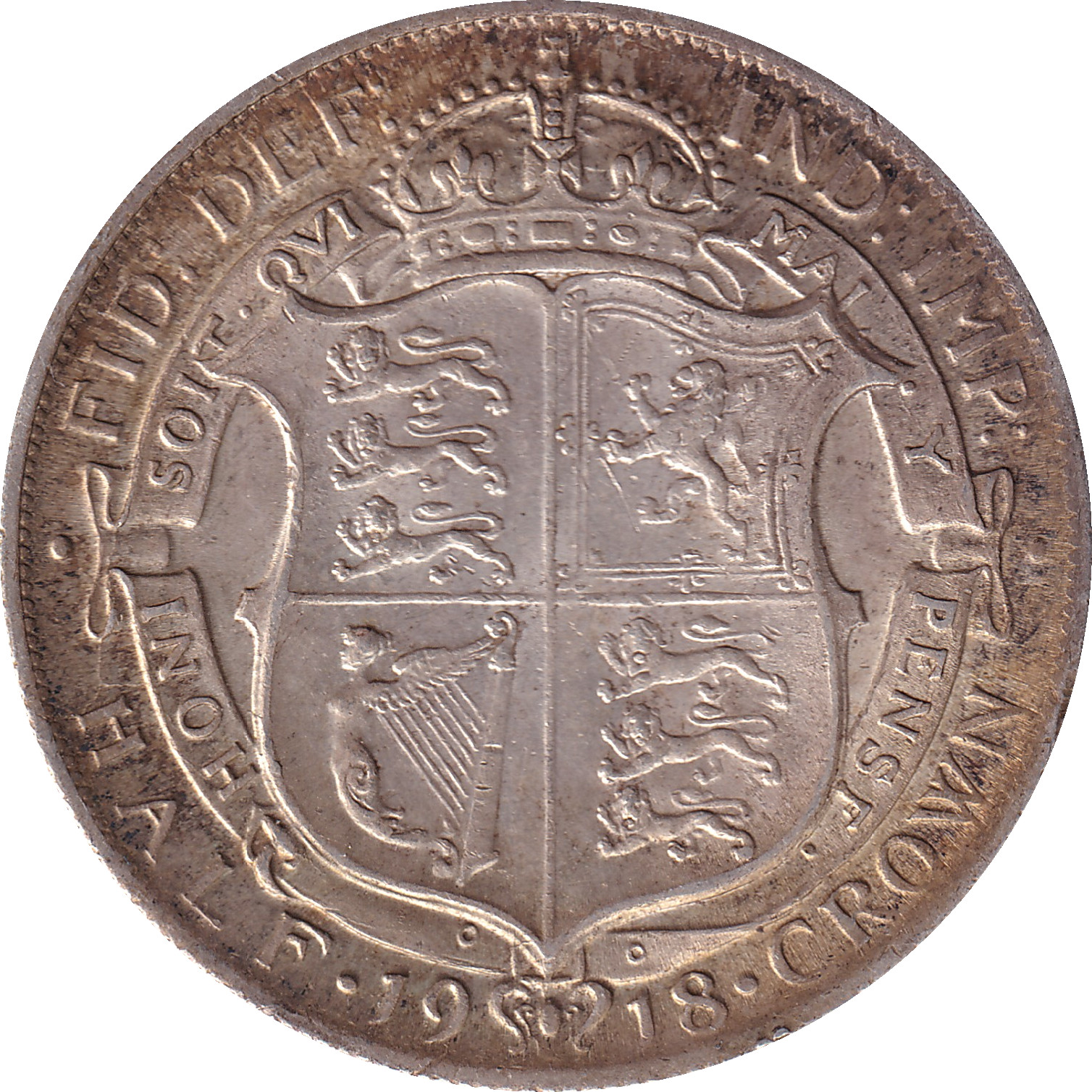 1/2 crown argent - Georges V