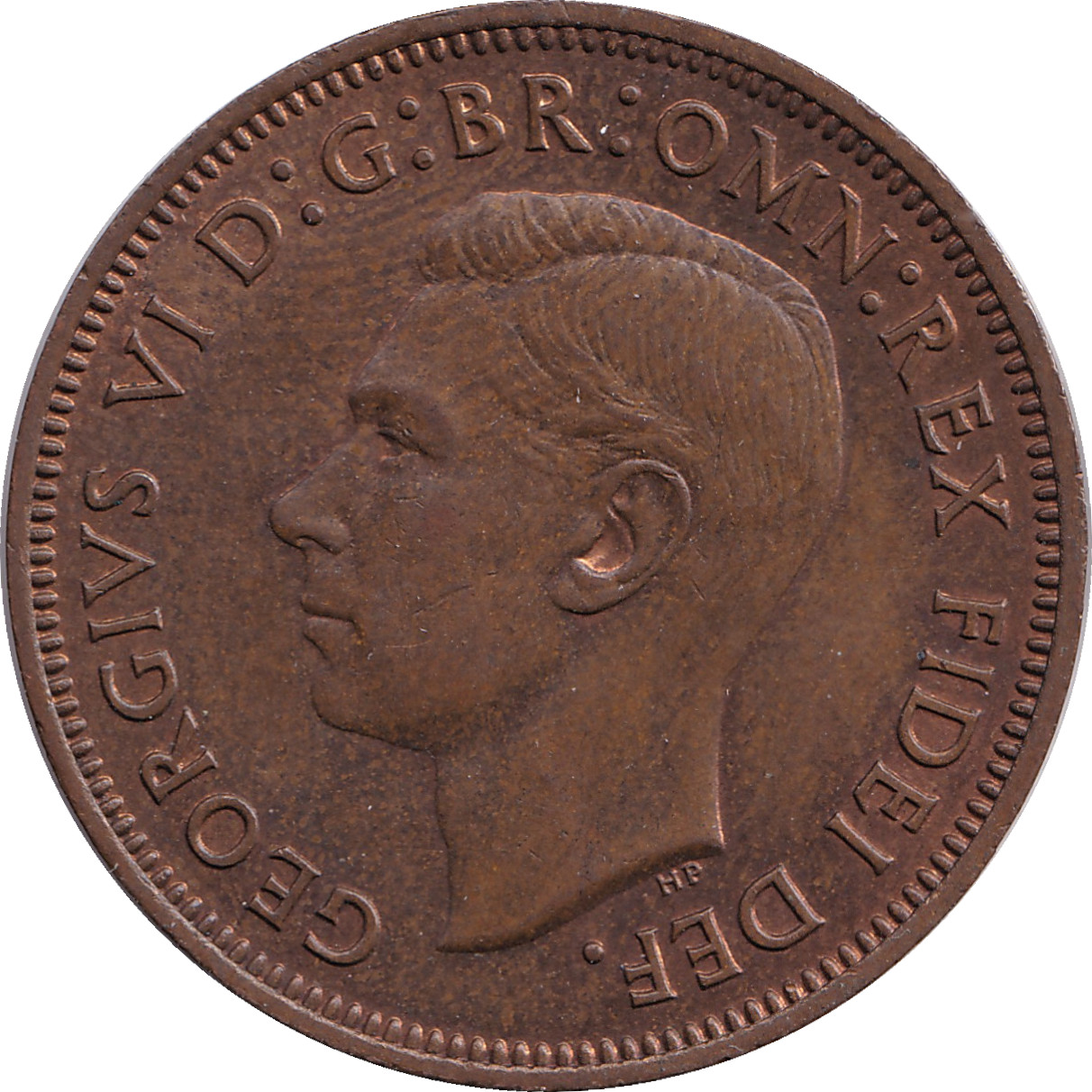 1/2 penny - Georges VI - Roi