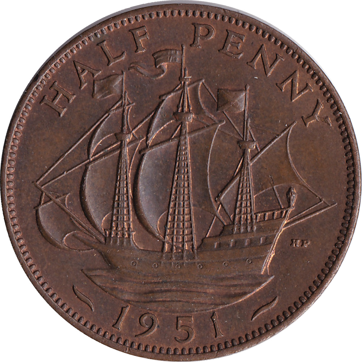 1/2 penny - George VI - King