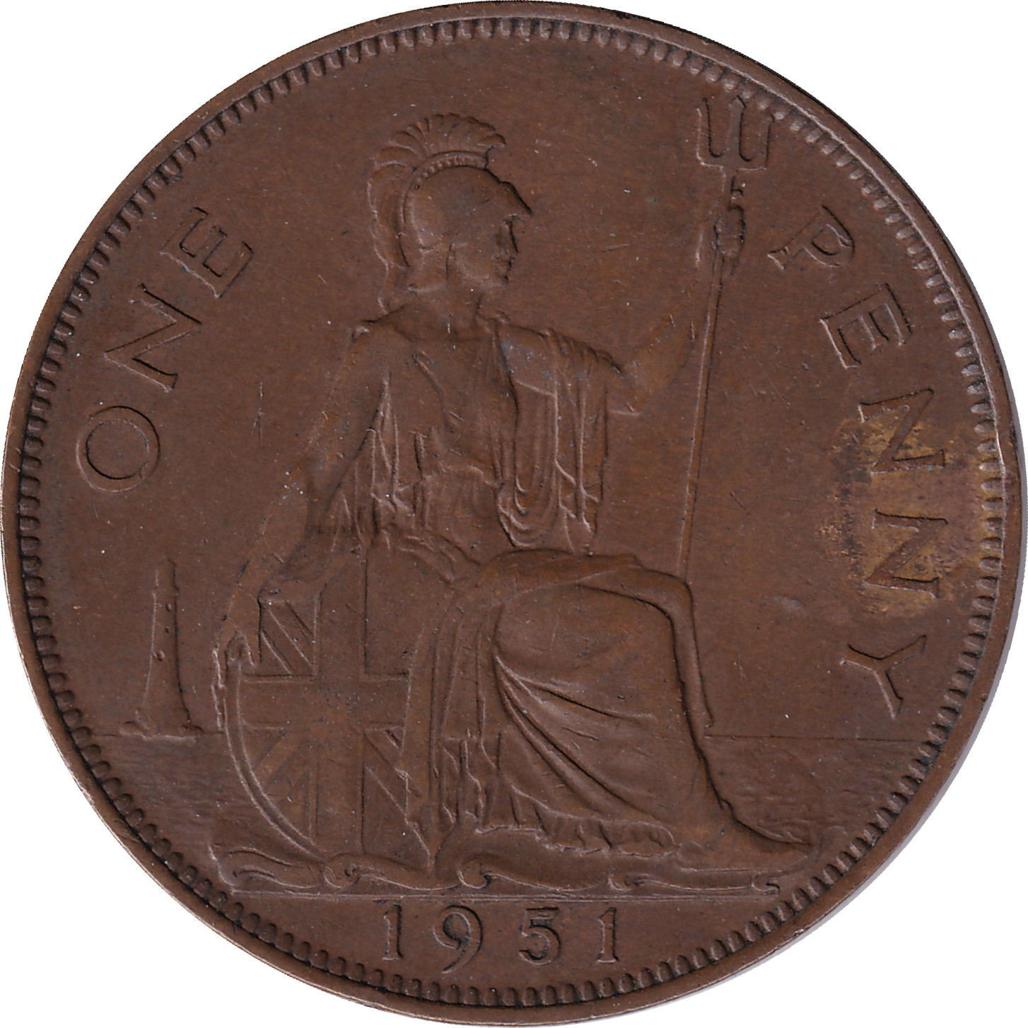 1 penny - Georges VI - Roi