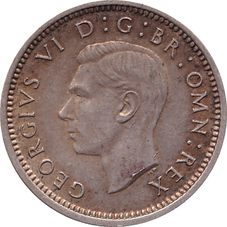 3 pence argent - Georges VI