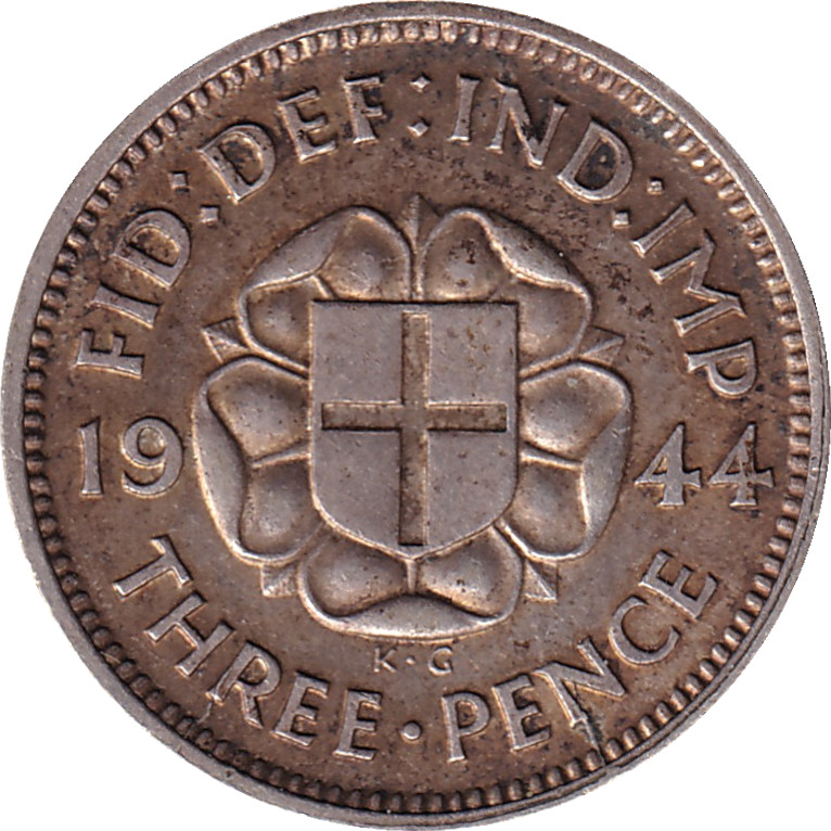 3 pence silver - George VI