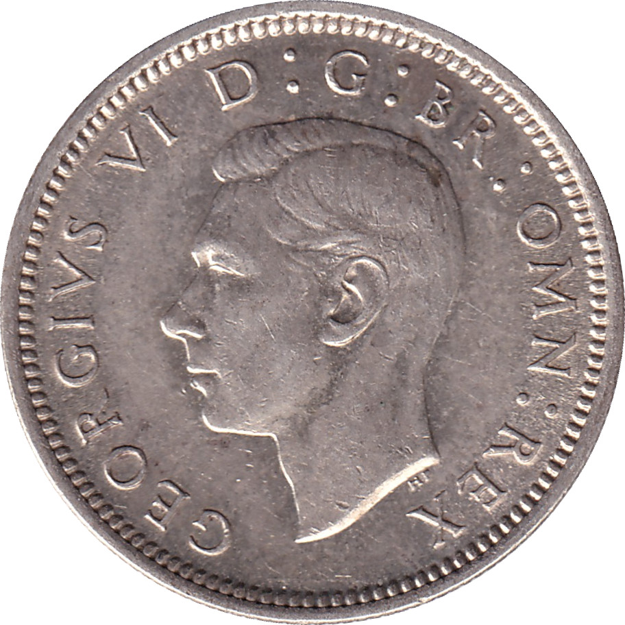 6 pence silver - George VI - Emperor