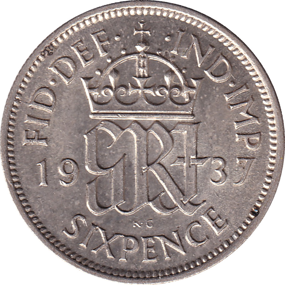 6 pence silver - George VI - Emperor