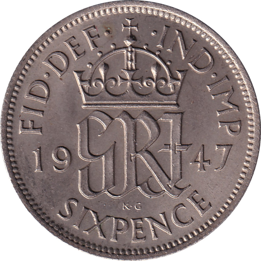 6 pence - Georges VI - Empereur