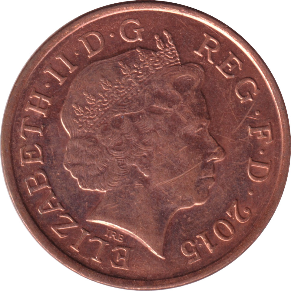 1 penny - Elizabeth II - Tête agée - Blason