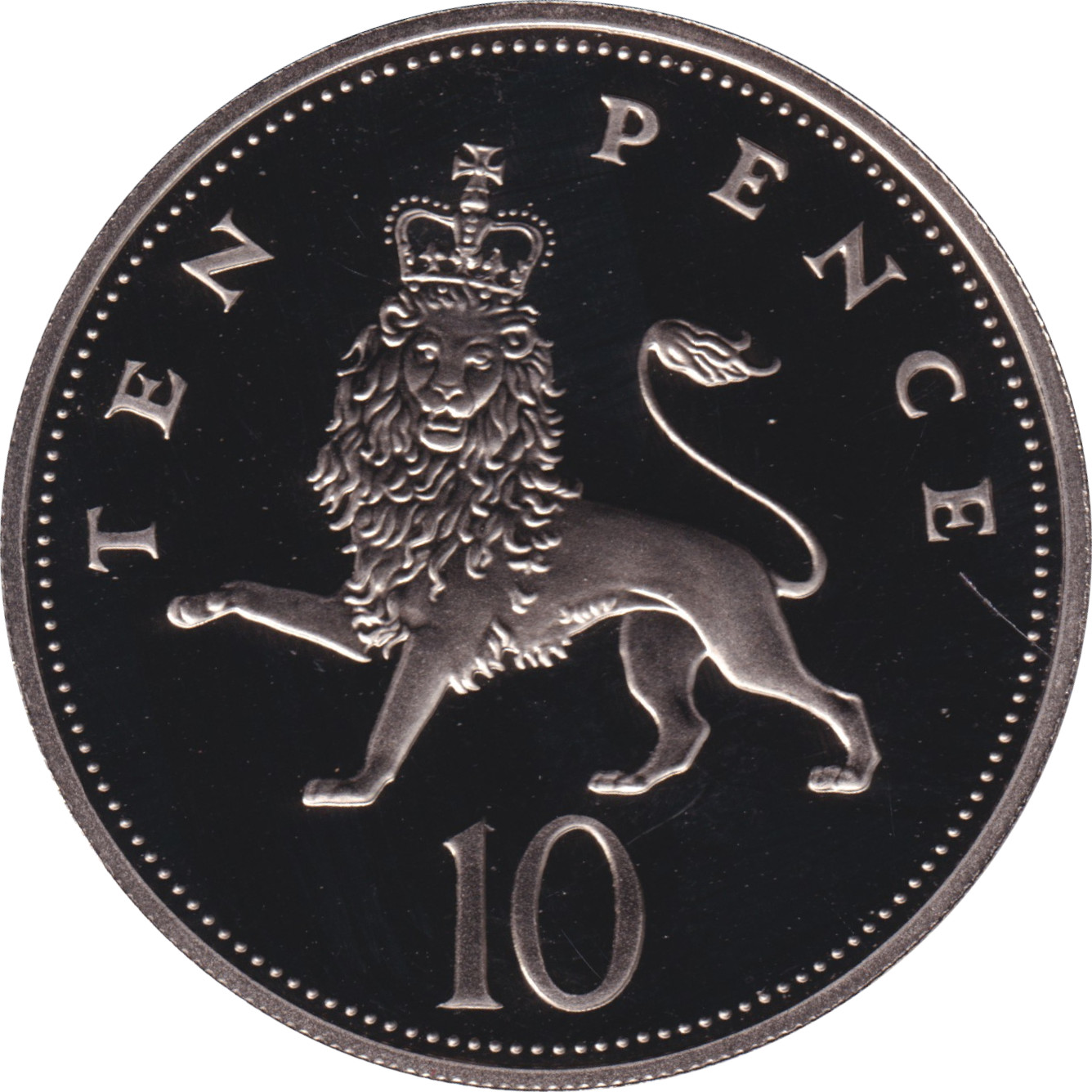 10 pence - Elizabeth II - Tête mature - Grand module