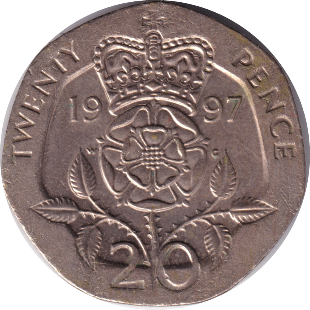 20 pence - Elizabeth II - Tête mature