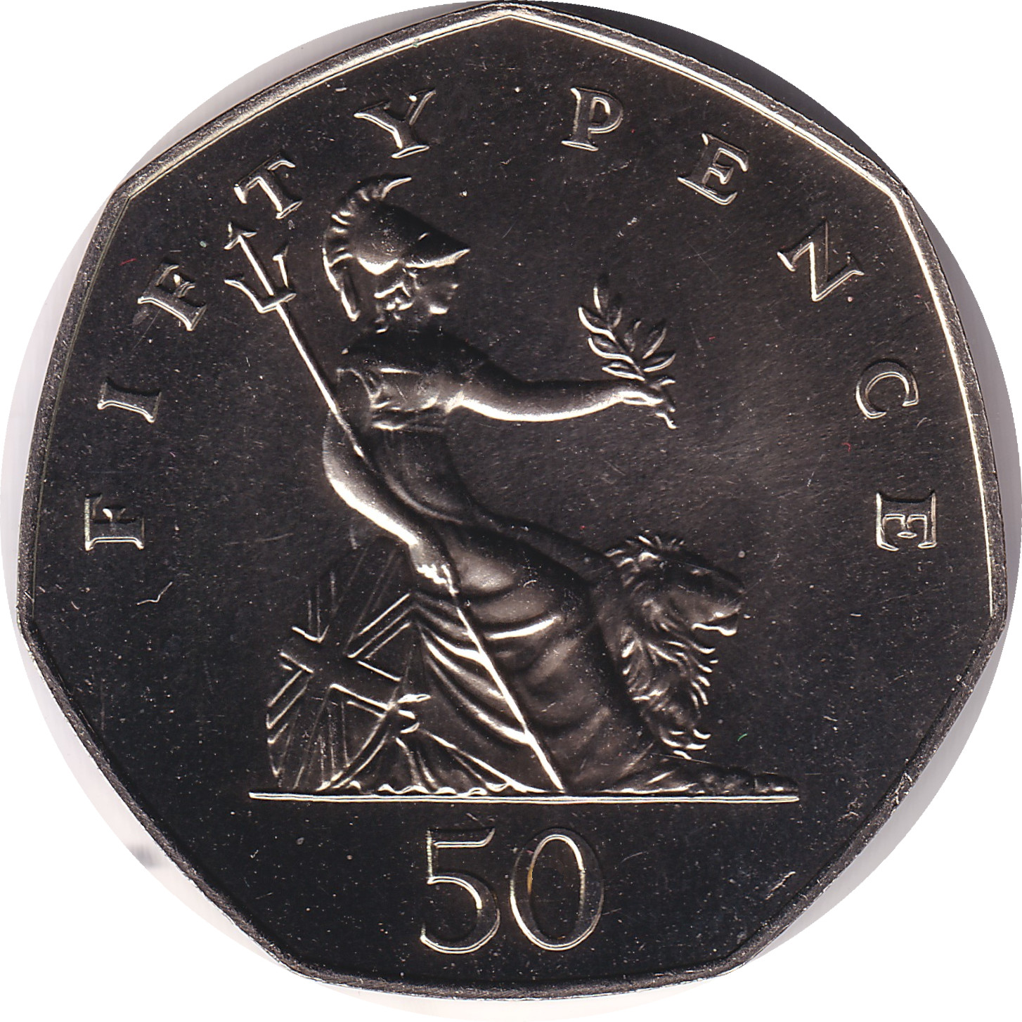 50 pence - Elizabeth II - Tête mature - Grand module