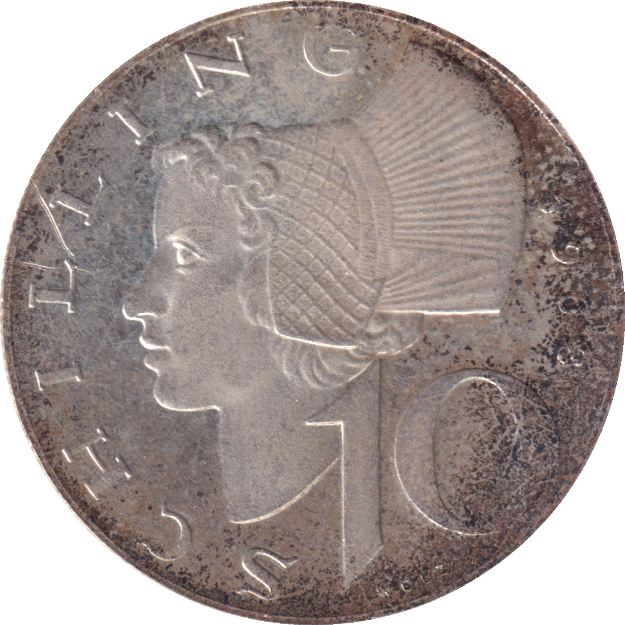 10 schilling silver - Shield