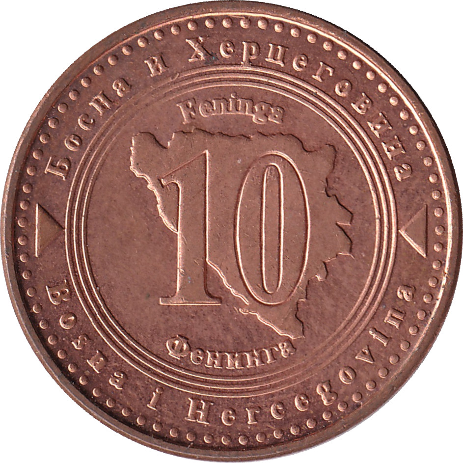 10 feninga - Carte