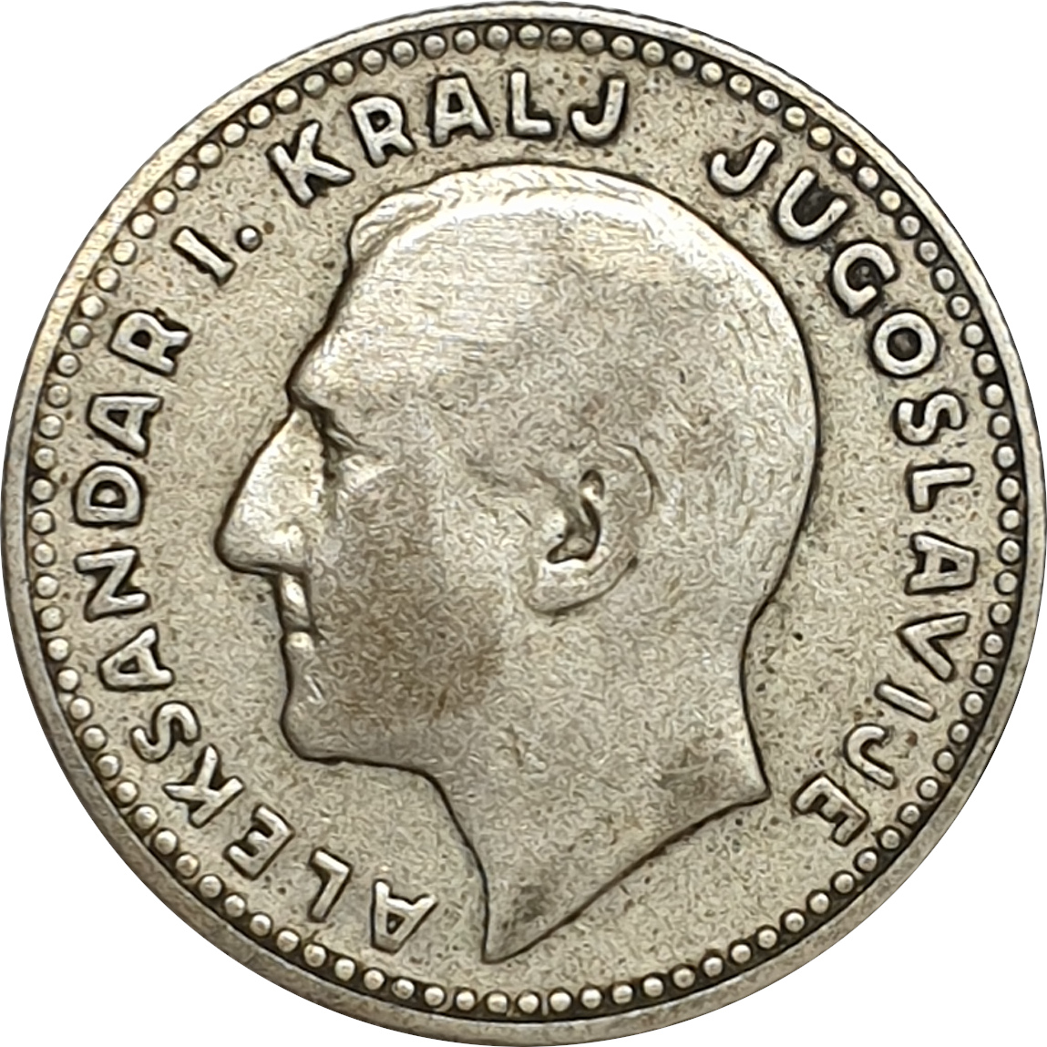 10 dinara silver - Young head