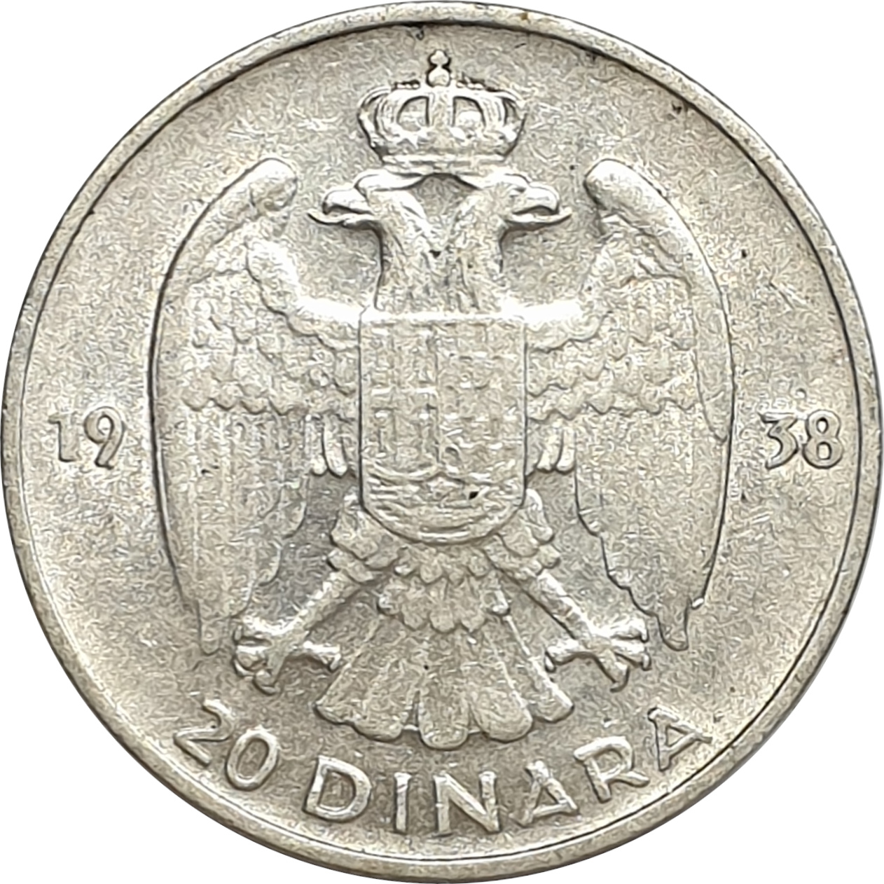 20 dinara silver - Mature head - Silver 750‰