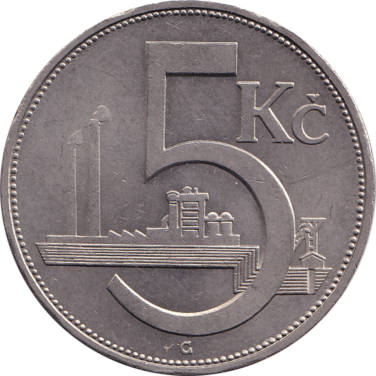 5 korun - Lion héraldique - Nickel